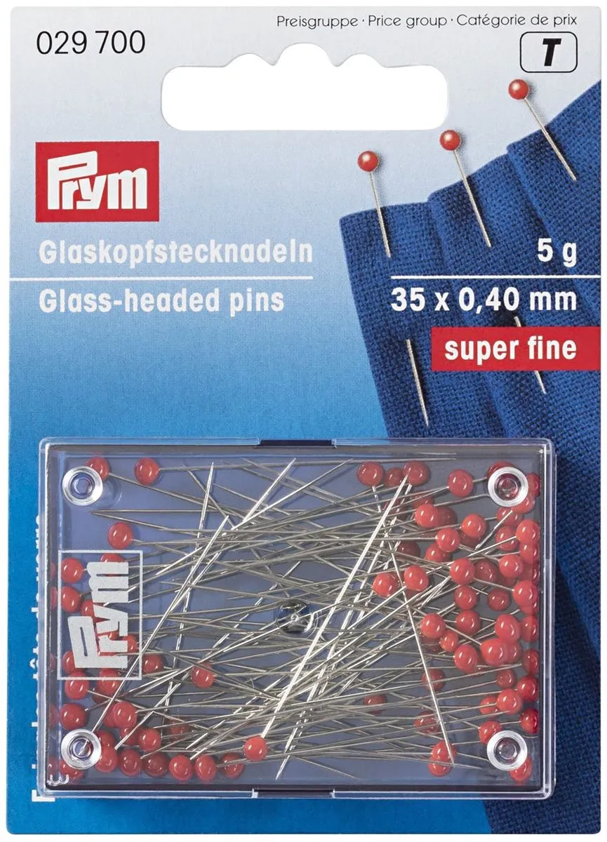 Prym Glaskopspelden 0,40 x 35mm - Rood - 5g