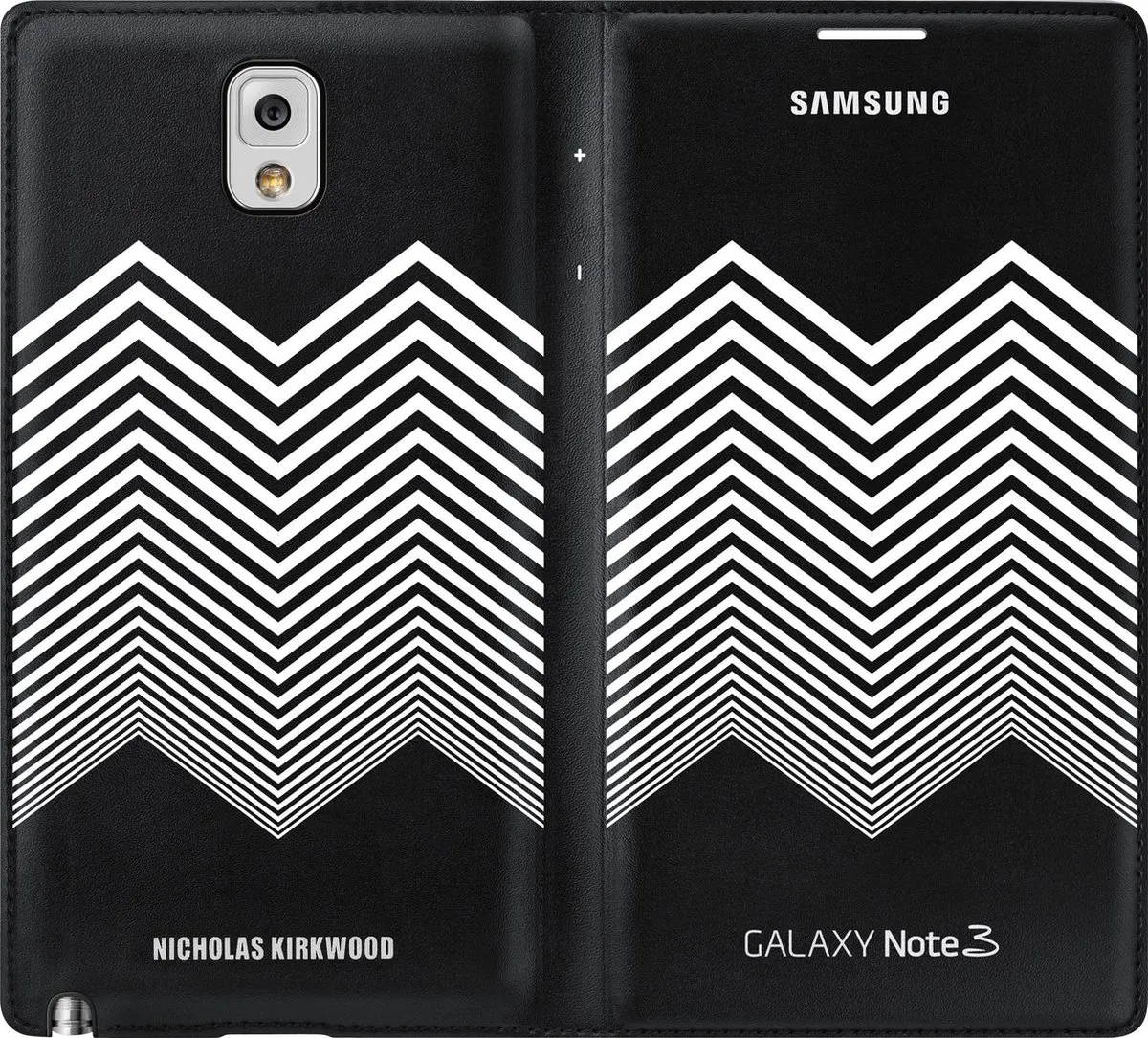 Samsung Flip Wallet EF-EN900BBEGWW - Zwart/Wit - afbeelding 2 van 2