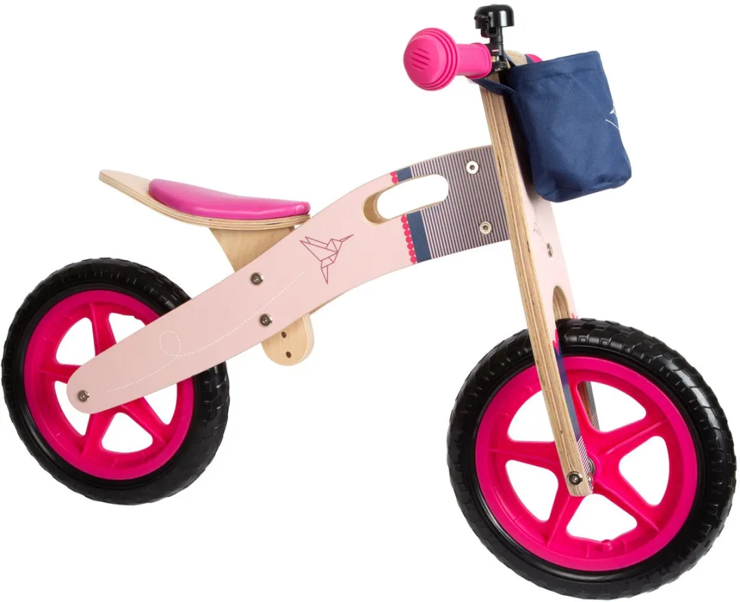 Small Foot Houten Loopfiets Kolibrie - Roze