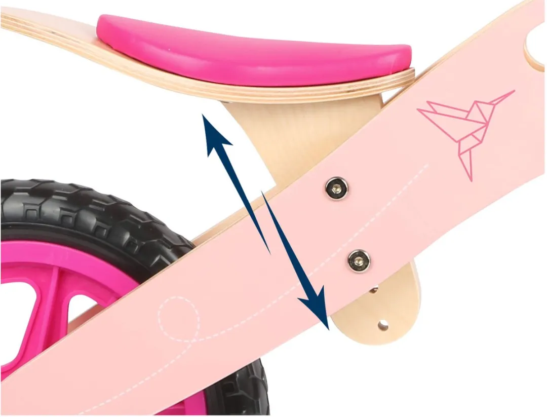 Small Foot Houten Loopfiets Kolibrie - Roze