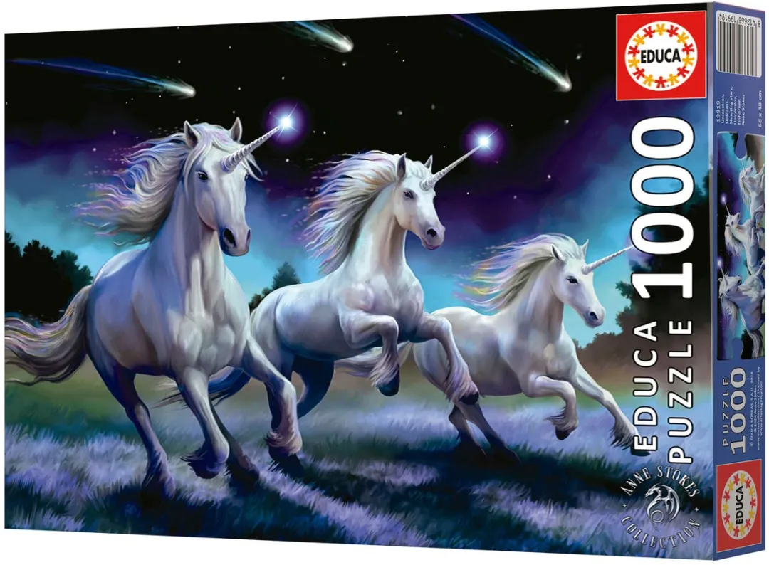 Educa Unicorns Puzzle 1000 Stuks - Anne Stokes - Multicolor