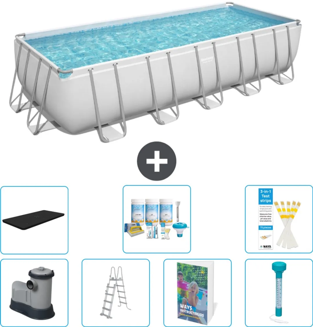 Bestway Power Steel Zwembad 640x274x132cm