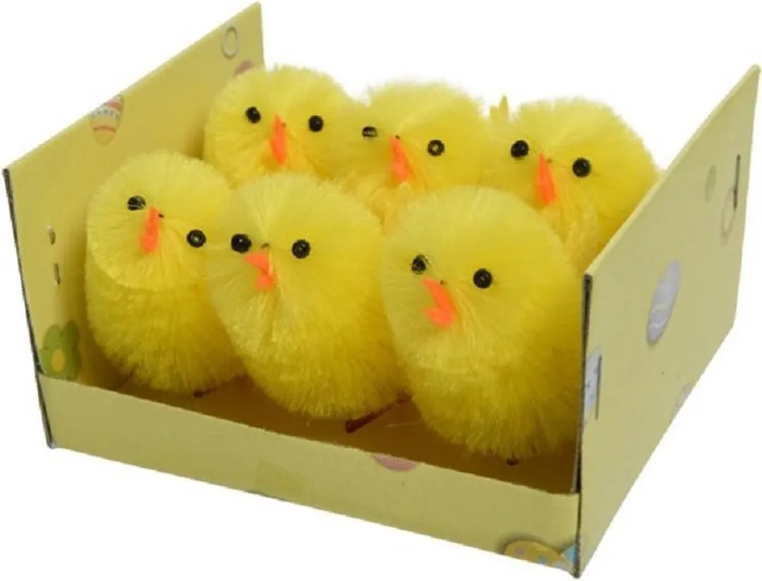 Decoris Gele Paaskuikentjes 4cm - 48 Stuks
