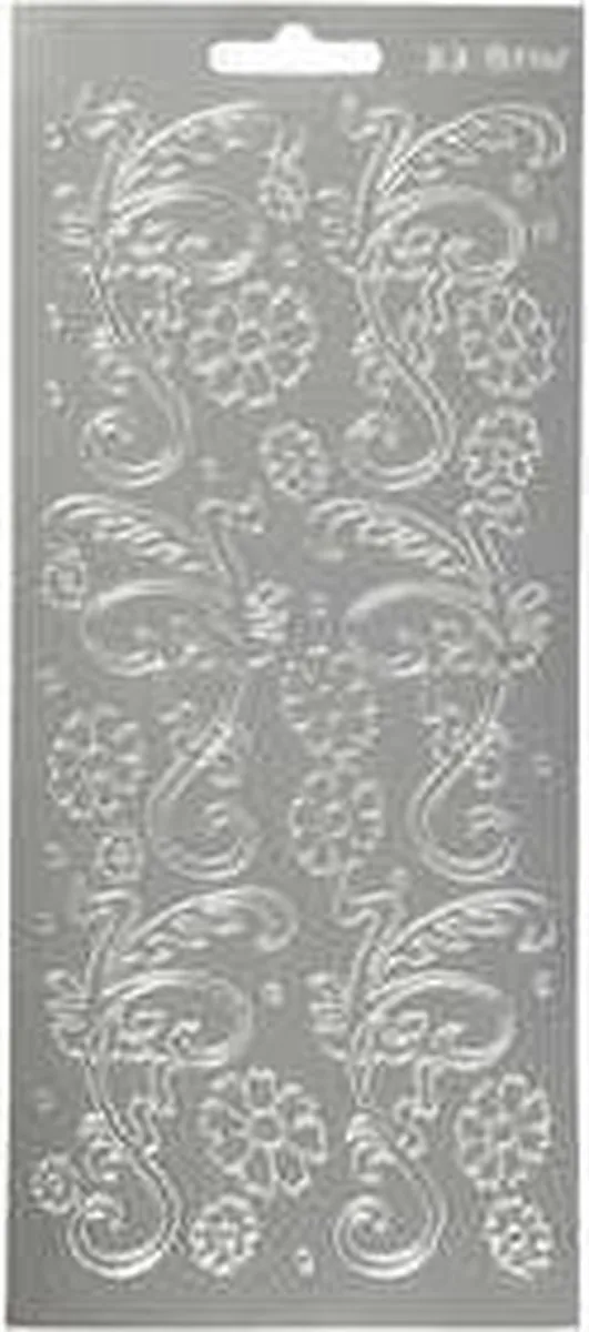 Creativ Company Botanische Stickers Zilver - 10x23cm