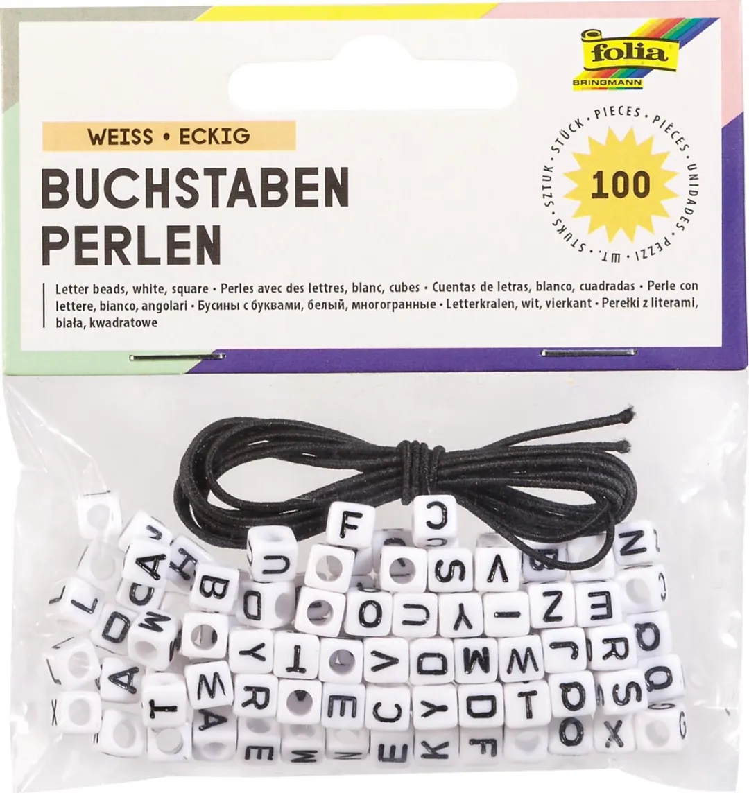 Folia Letterkralen Vierkant 100 Stuks