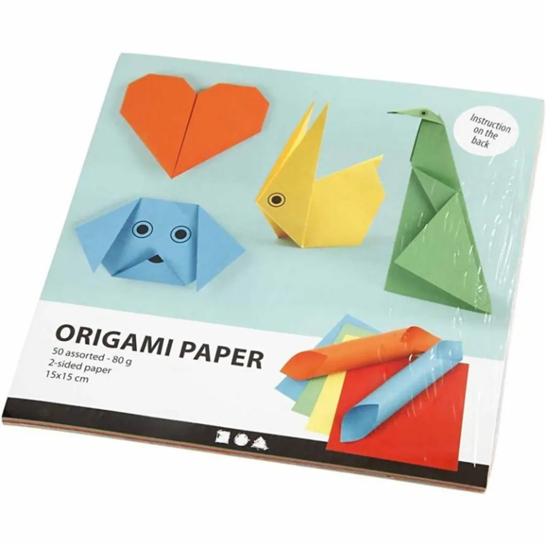 Creativ Company Origami Vouwpapier 15x15cm - Multicolor - 50 Vel