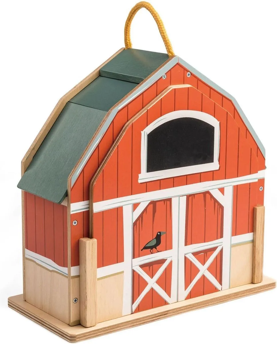 Tender Toys Junior Boerderij Speelset 18-delig - 7 Meubels, 2 Poppen - Multicolor