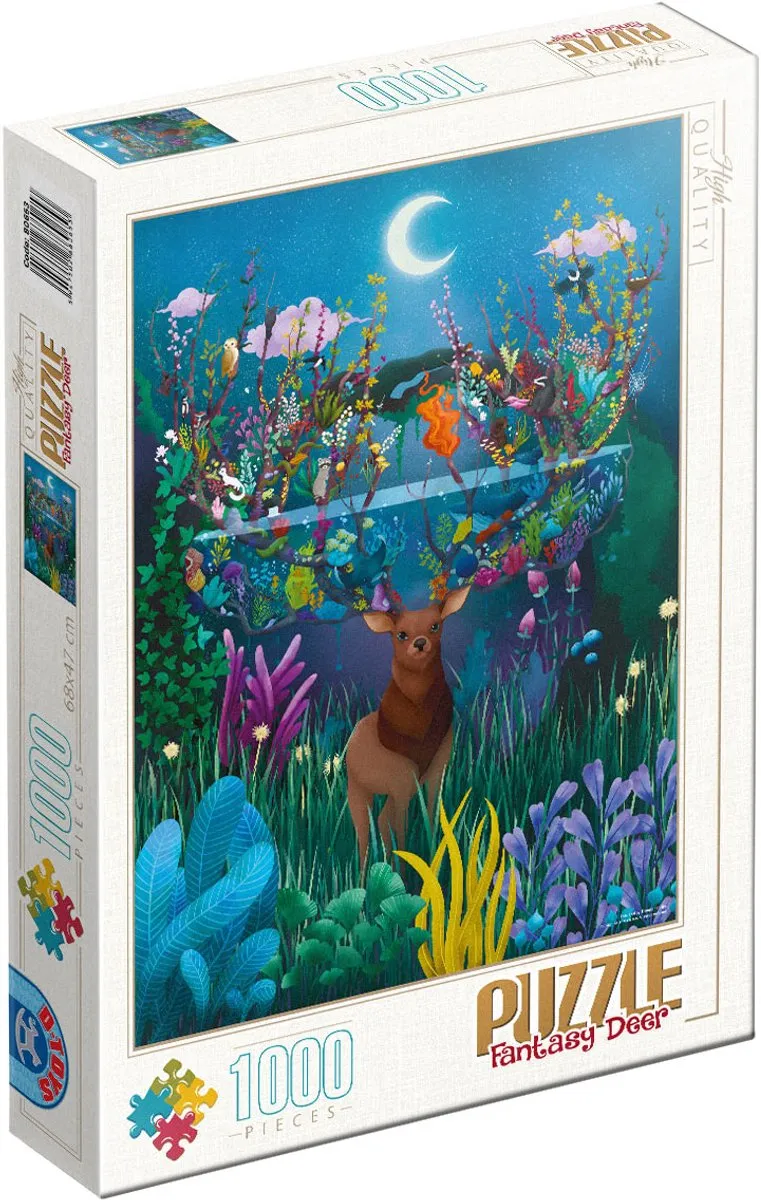D-Toys Fantasy Hert Puzzel 1000 Stuks - Multicolor