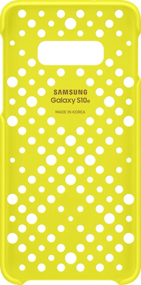 Samsung Galaxy S10e Pattern Cover - Wit/Geel