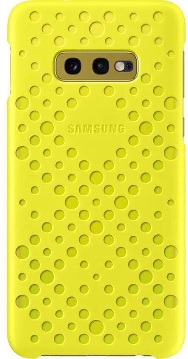 Samsung Galaxy S10e Pattern Cover - Wit/Geel