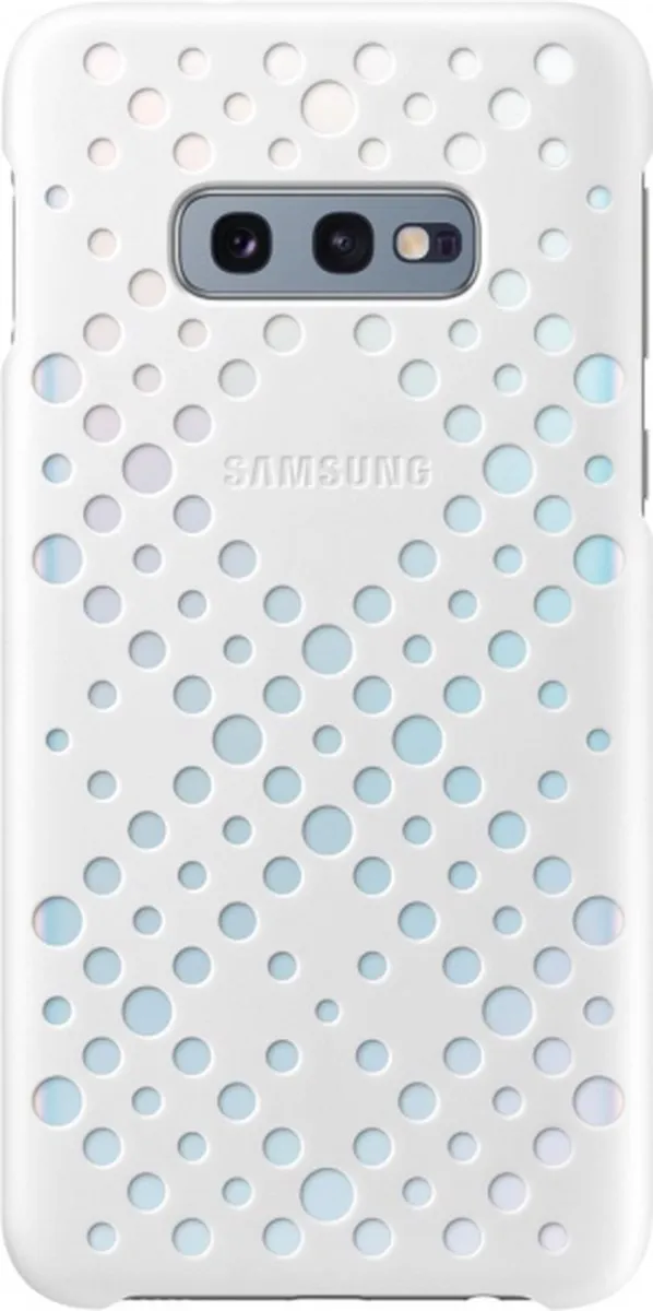 Samsung Galaxy S10e Pattern Cover - Wit/Geel