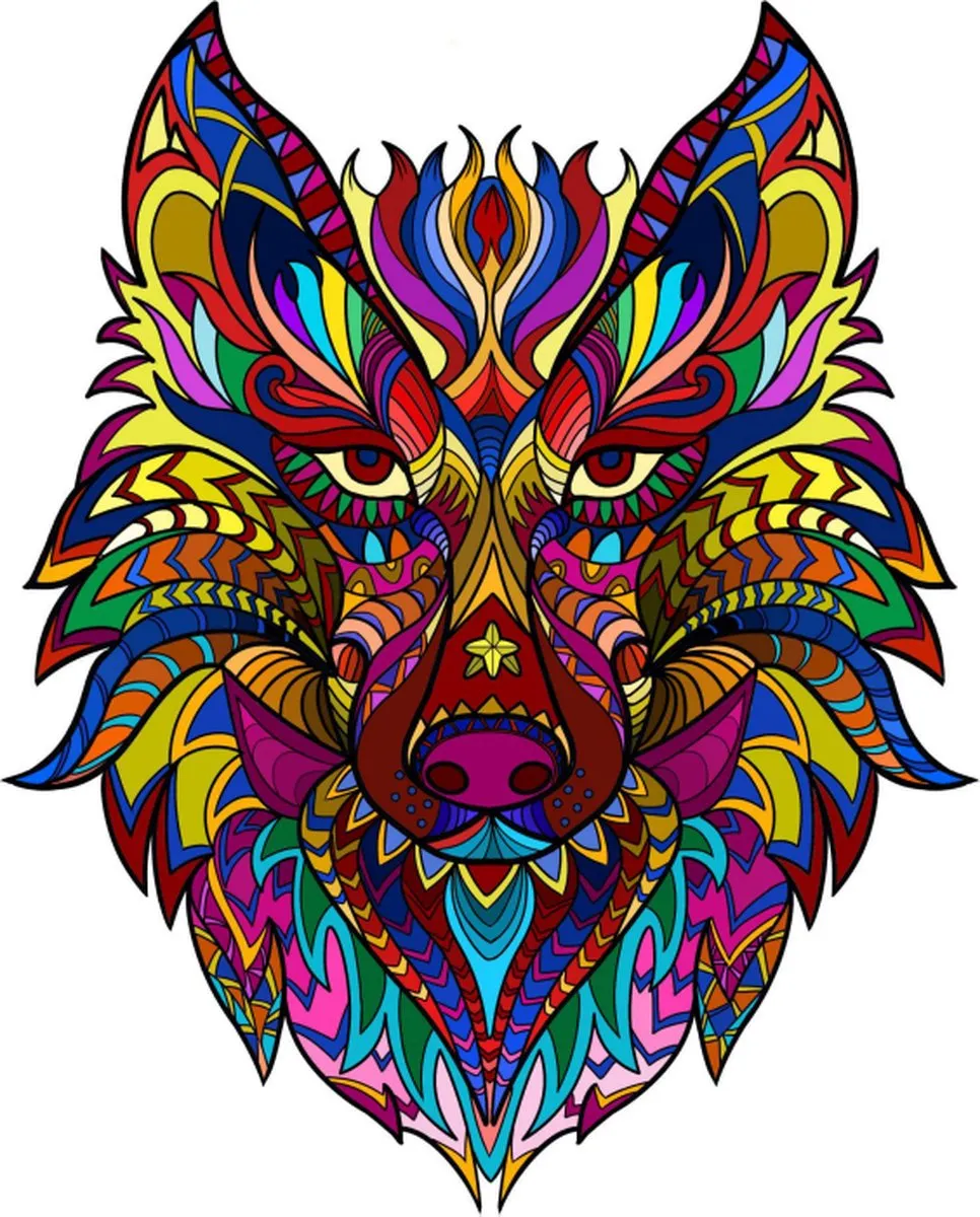 VinkToys Legpuzzel Wolf A3 Houten