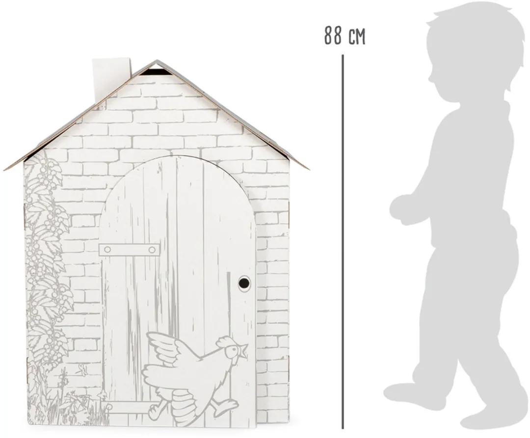 Small Foot Kartonnen Speelhuis Boerderij 87x71x88cm - Multi - afbeelding 6 van 6
