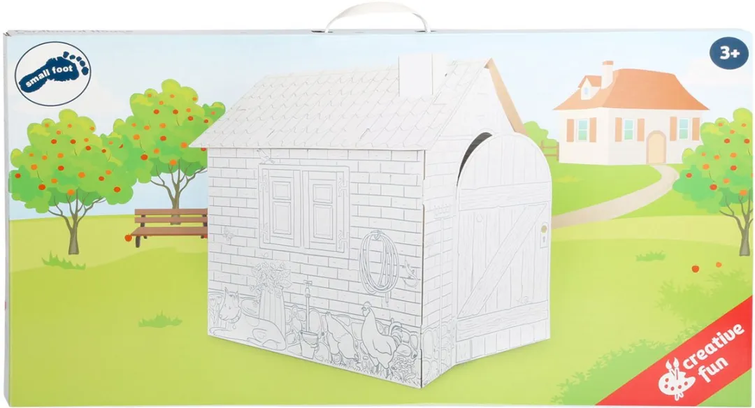 Small Foot Kartonnen Speelhuis Boerderij 87x71x88cm - Multi