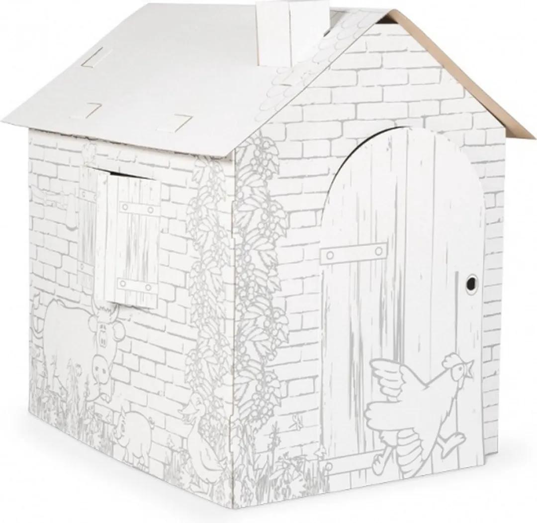 Small Foot Kartonnen Speelhuis Boerderij 87x71x88cm
