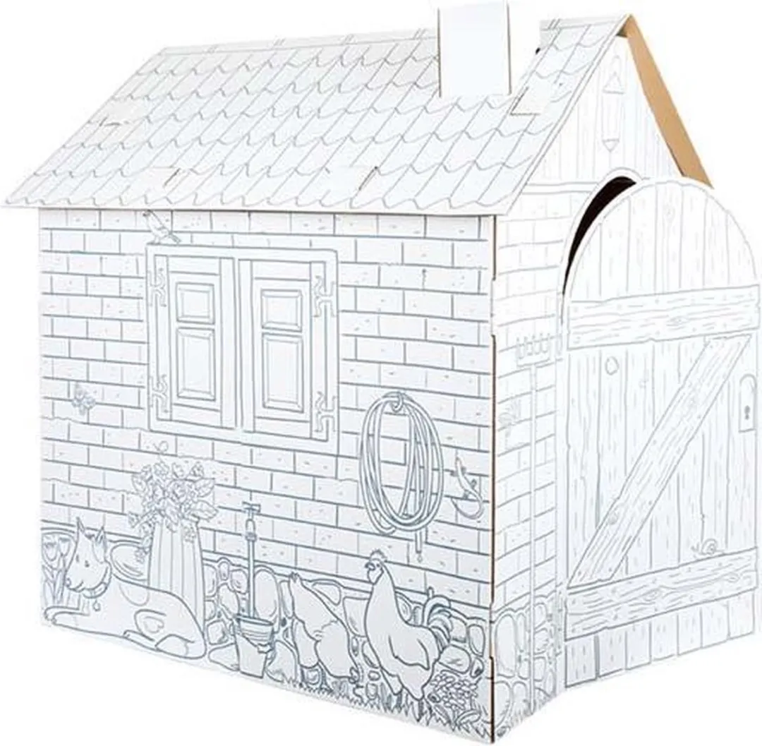 Small Foot Kartonnen Speelhuis Boerderij 87x71x88cm - Multi