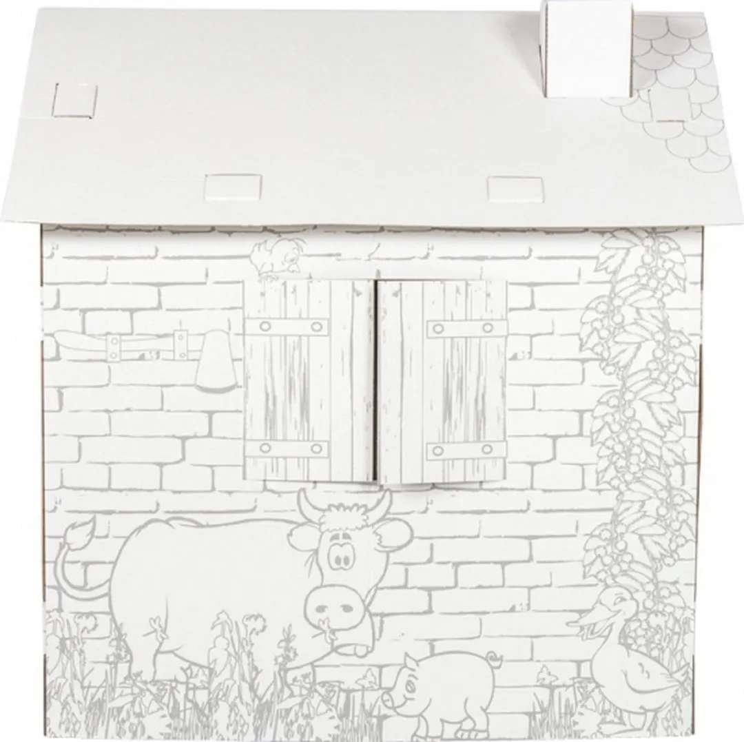 Small Foot Kartonnen Speelhuis Boerderij 87x71x88cm - Multi