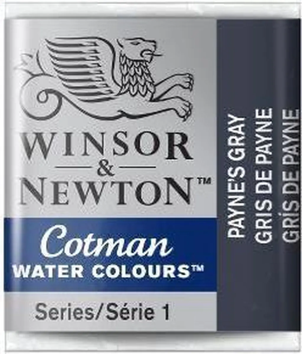 Winsor & Newton Cotman Aquarelverf Half Napje Paynes Gray - Grijs
