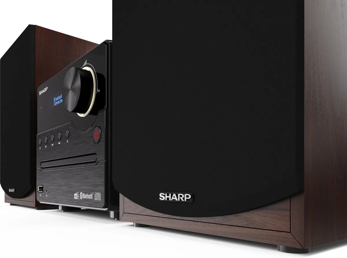 Sharp XL-B517D Home Audio Microsysteem 45W - Bruin - afbeelding 4 van 6