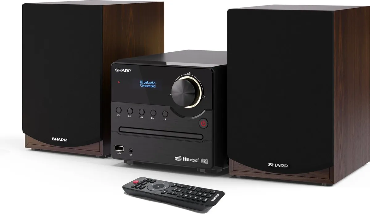Sharp XL-B517D Home Audio Microsysteem 45W - Bruin - afbeelding 3 van 6