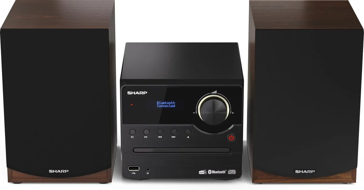 Sharp XL-B517D Home Audio Microsysteem 45W - Bruin - afbeelding 2 van 6