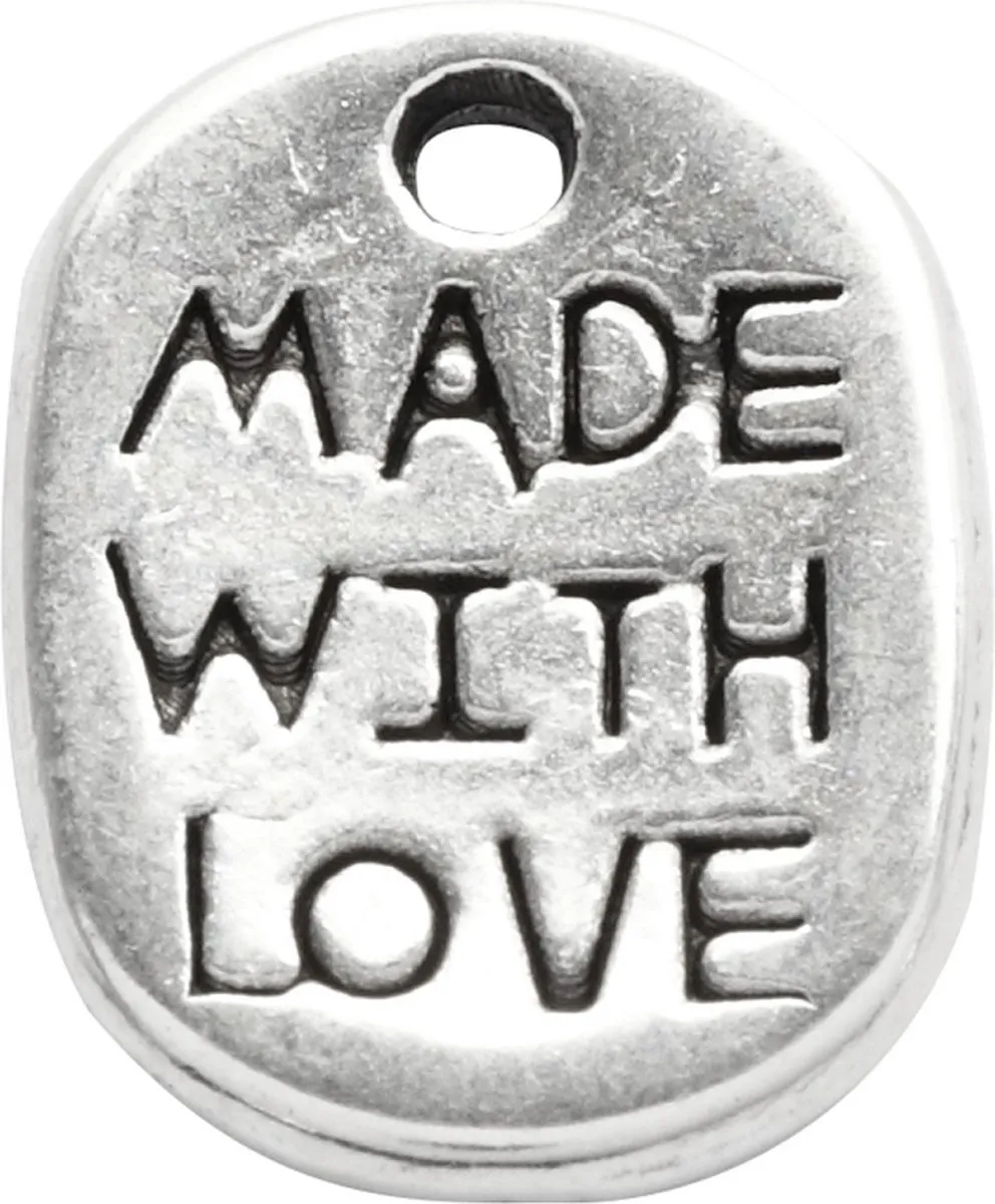 Creativ Company Sieradenhanger Made with Love 8mm - 10 Stuks