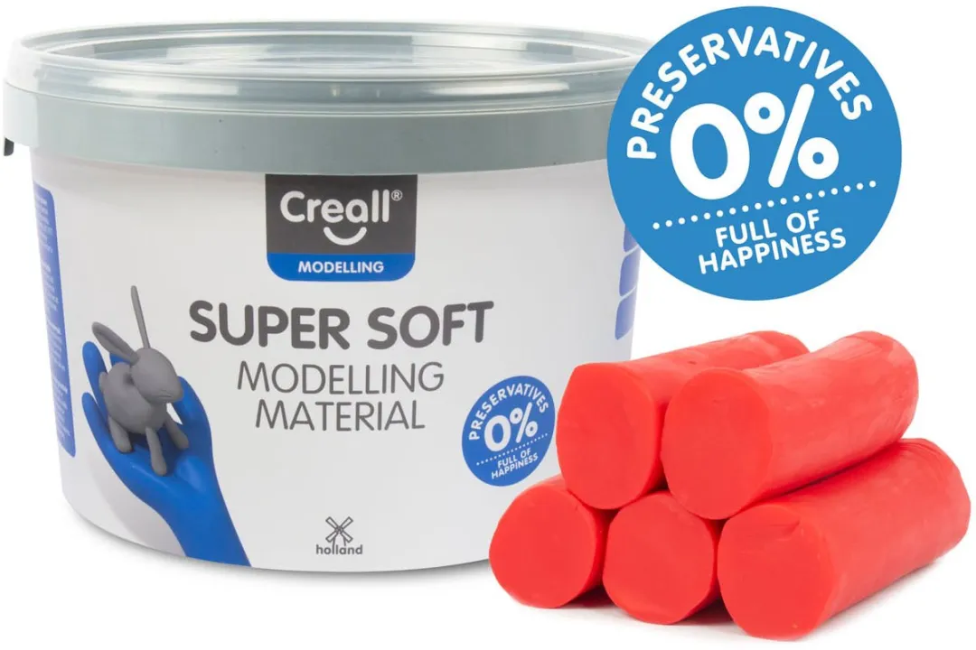 Creall Supersoft Boetseerklei Rood - 1750g