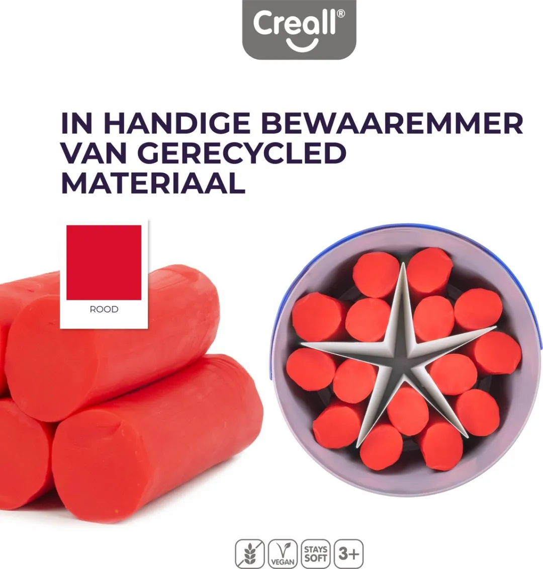 Creall Supersoft Boetseerklei Rood