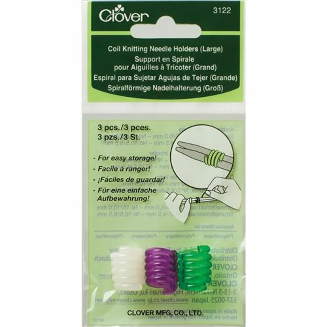 Clover Spiraalvormige Naaldenhouder 3122 - Wit/ Groen/ Paars