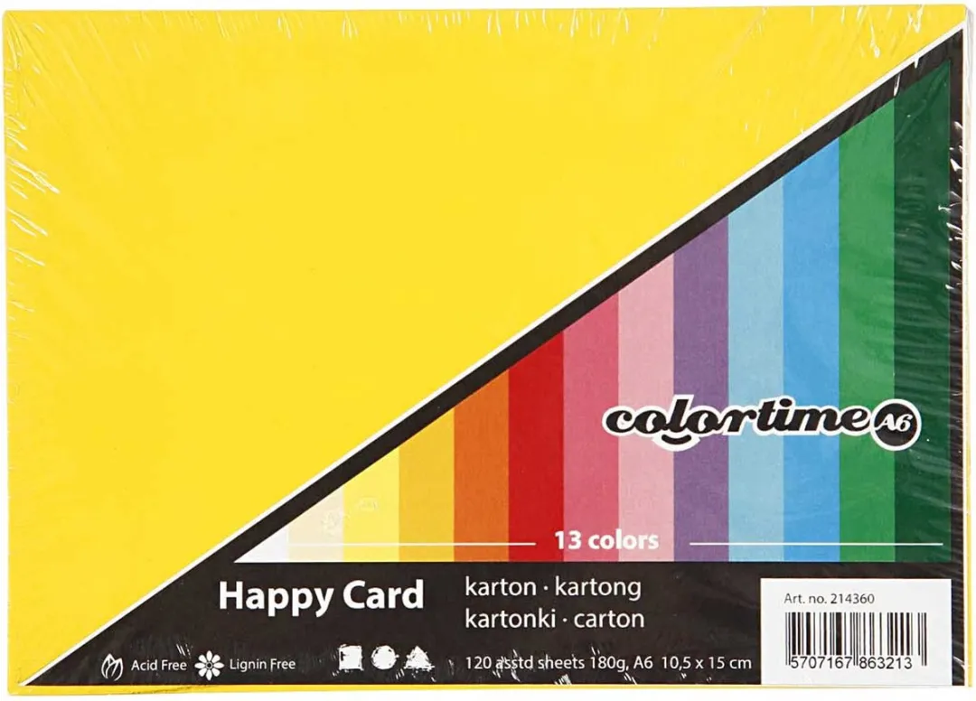 Colortime Happy Karton A6 10,5x15cm