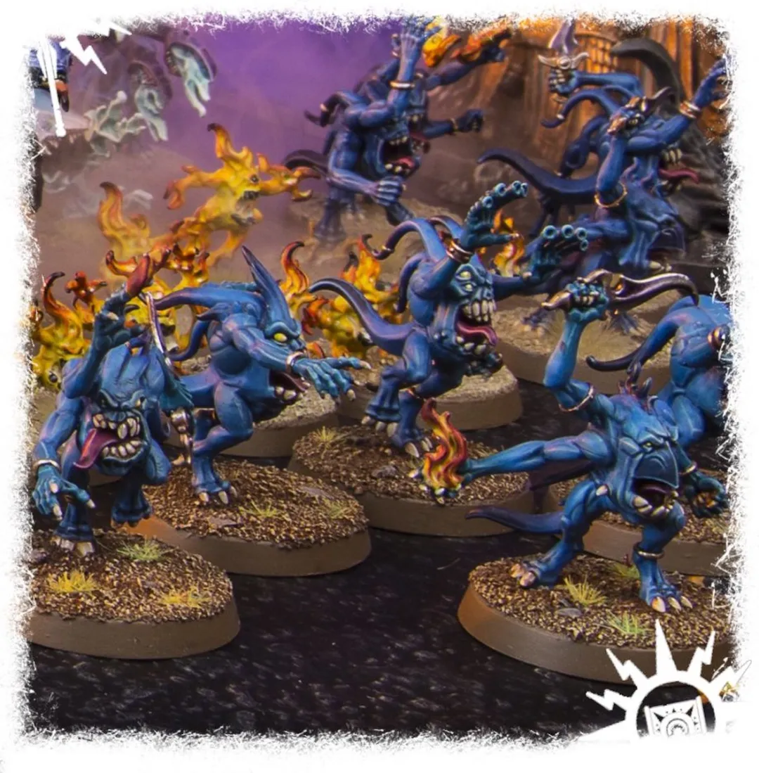 Games Workshop Warhammer 40.000 Disciples of Tzeentch Blue/Brimstone Horrors - 40 Onderdelen