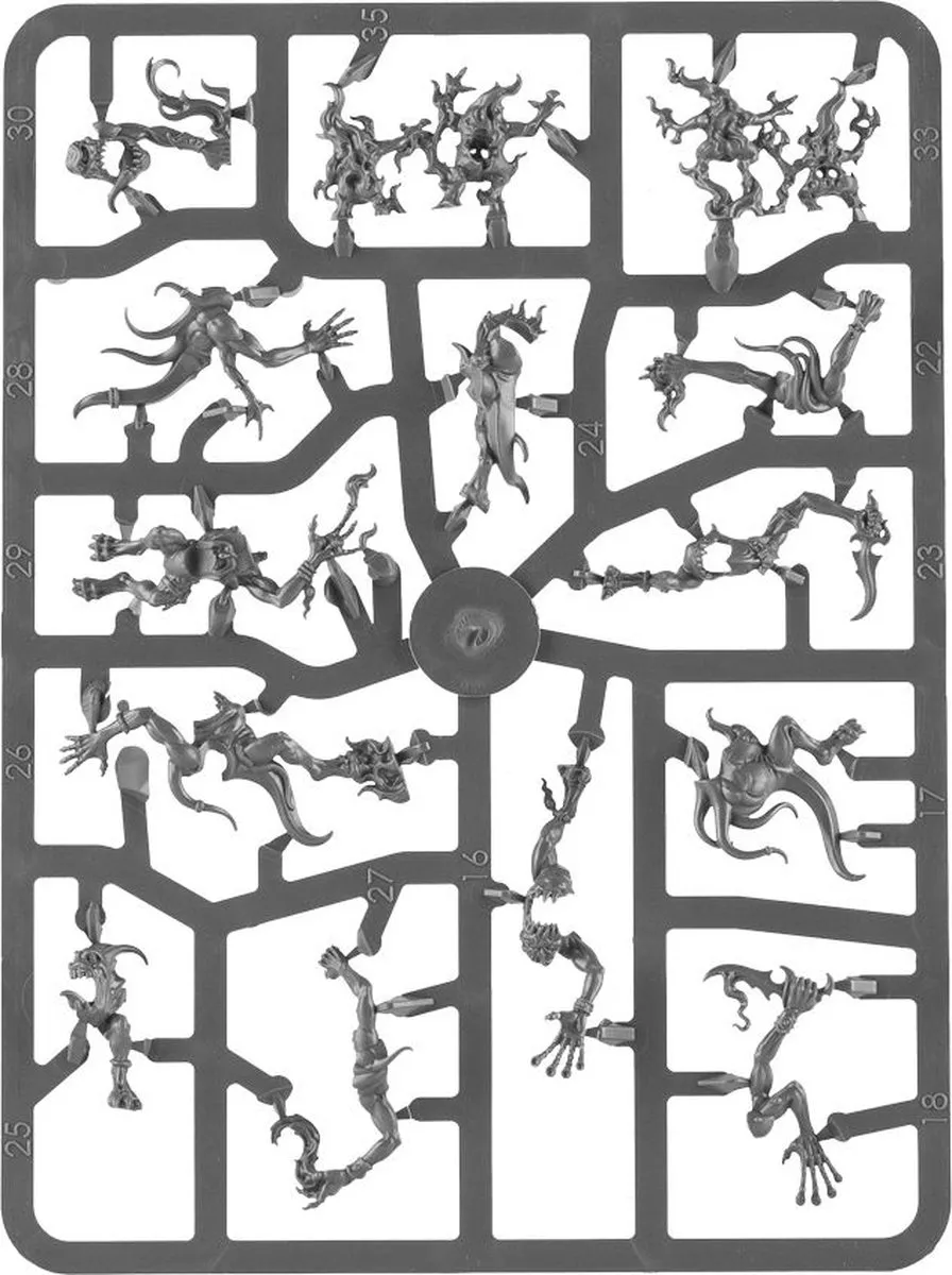Games Workshop Warhammer 40.000 Disciples of Tzeentch Blue/Brimstone Horrors - 40 Onderdelen