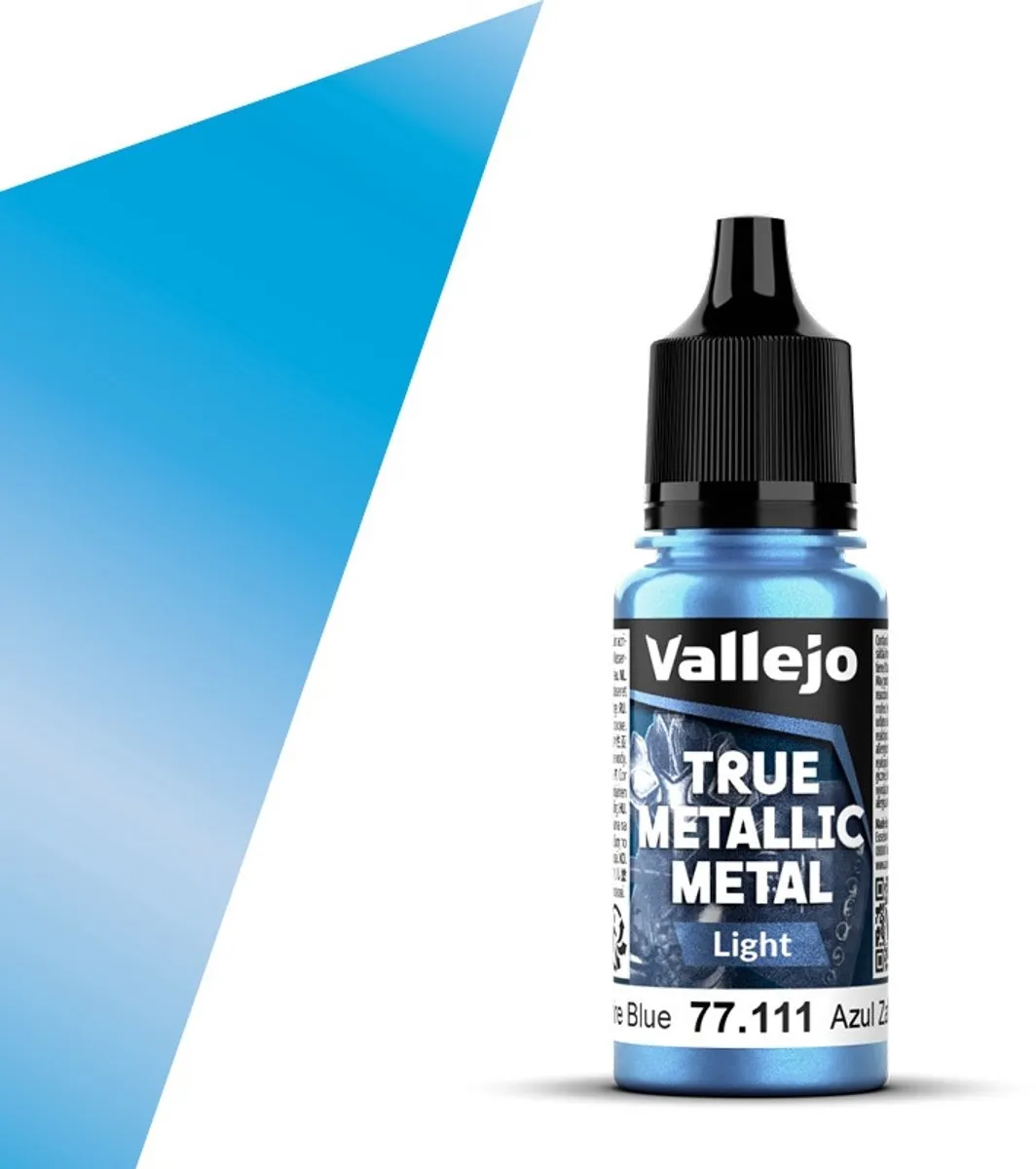 Vallejo Hobbyverf True Metallic Metal Light Saffier Blauw 18ml