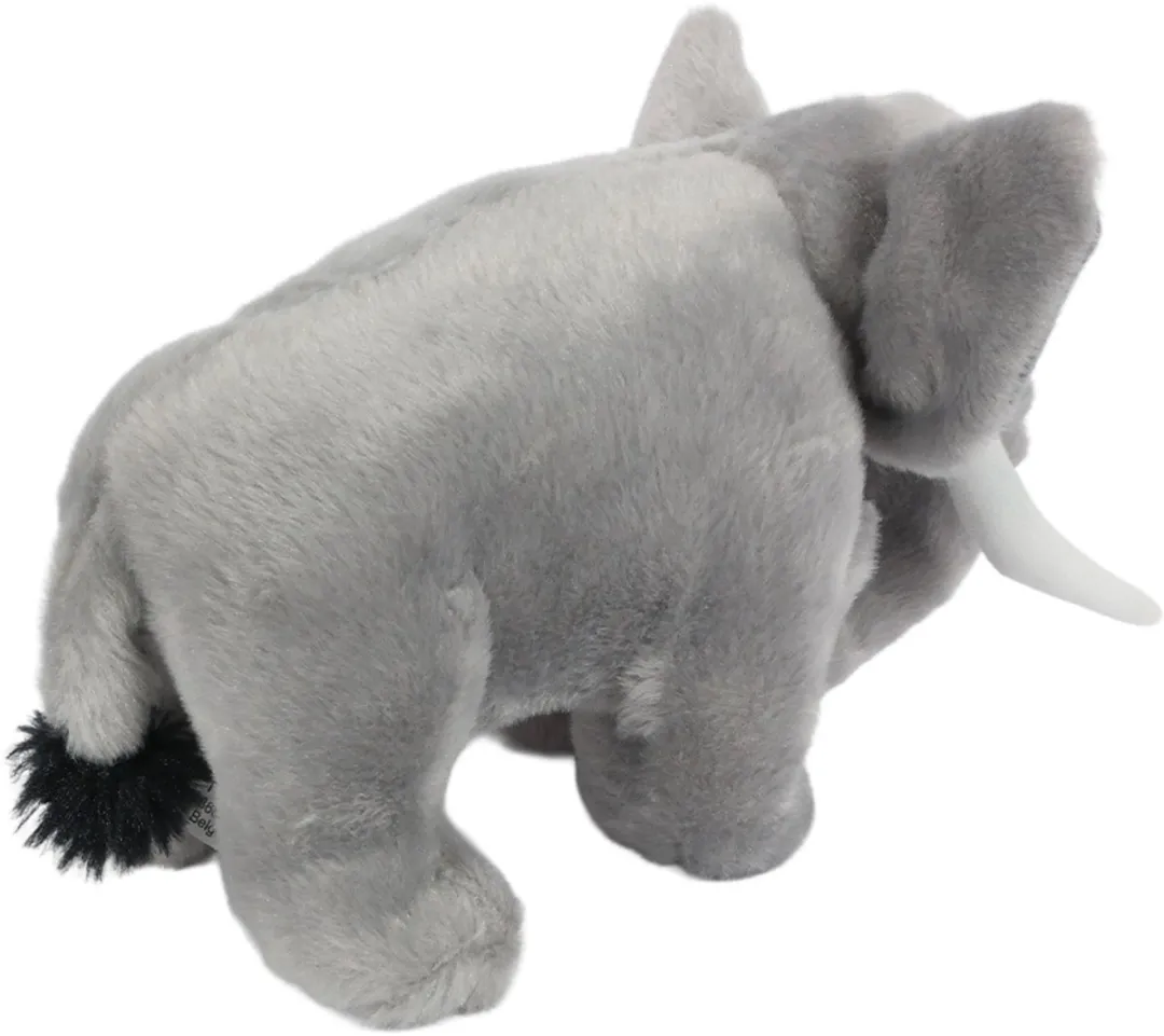 PIA Soft Toys Pluche Olifant - 25cm - Grijs/Wit