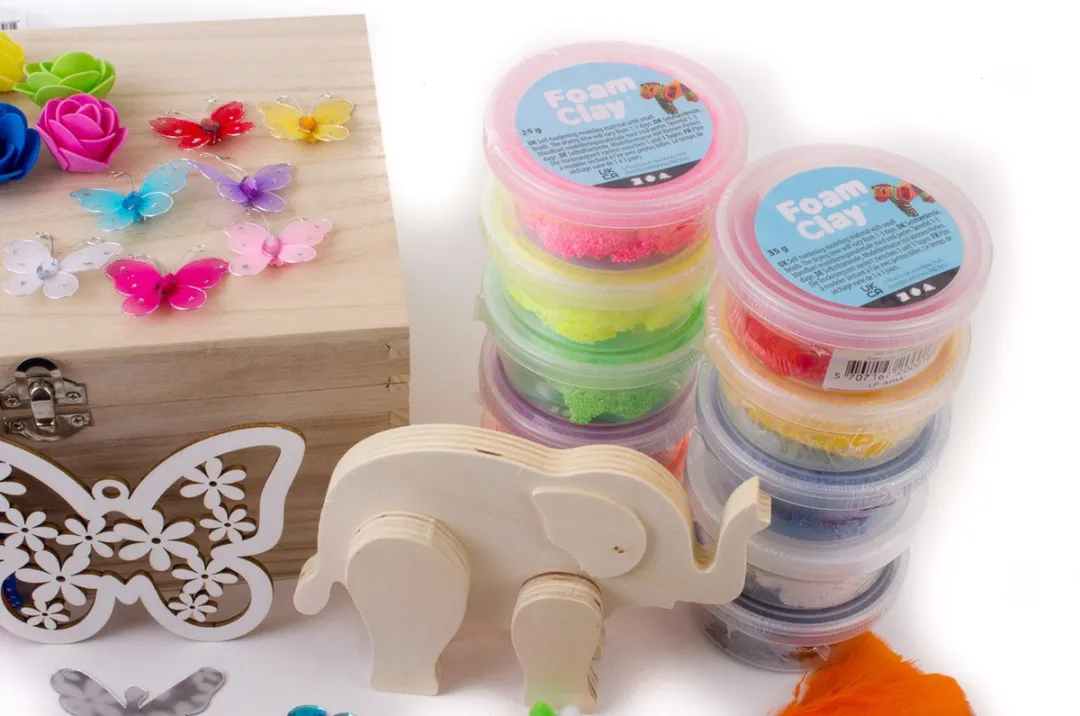 Foam Clay Houten Piraten Schatkist Knutselpakket - 120 Stuks