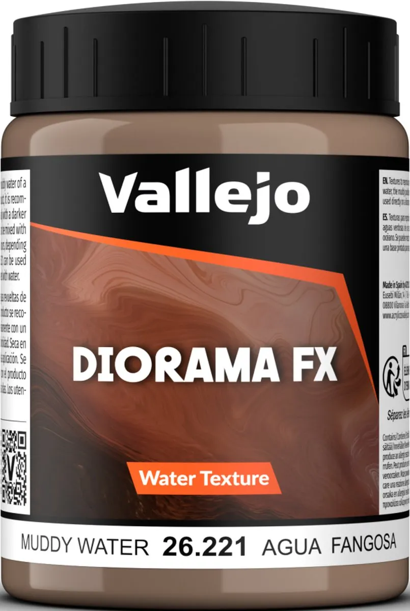 Vallejo 26221 Water Textures Modderig Water 200ml