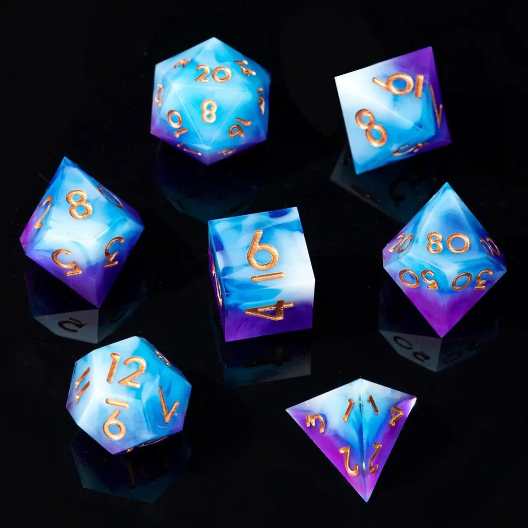 Lapi Toys D&D Polydice Blauw - 7 Stuks