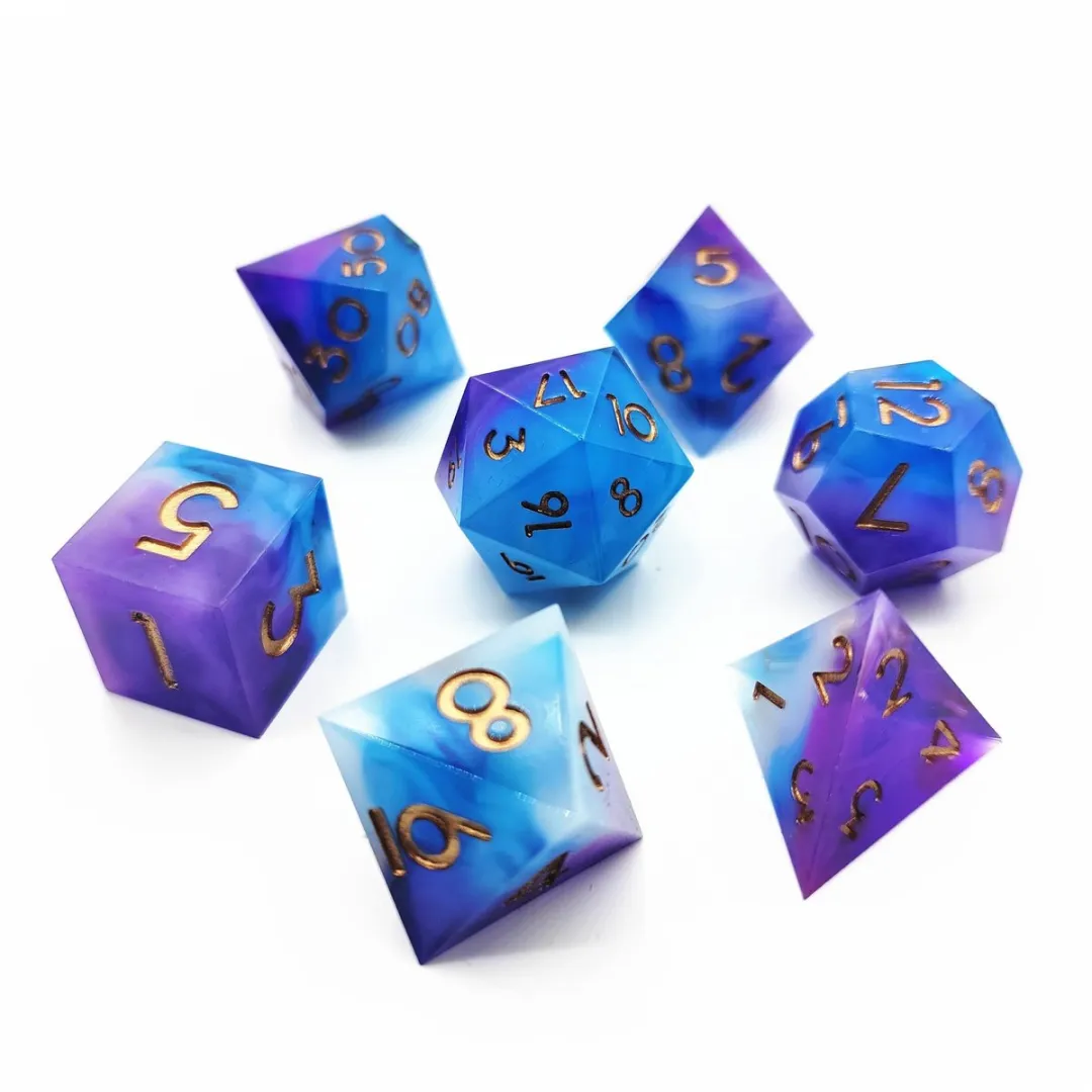 Lapi Toys D&D Polydice Blauw - 7 Stuks
