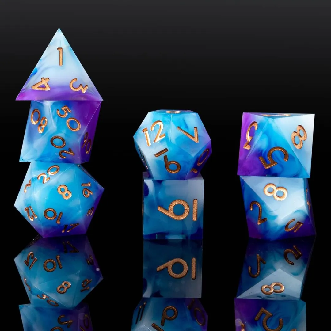 Lapi Toys D&D Polydice Blauw - 7 Stuks
