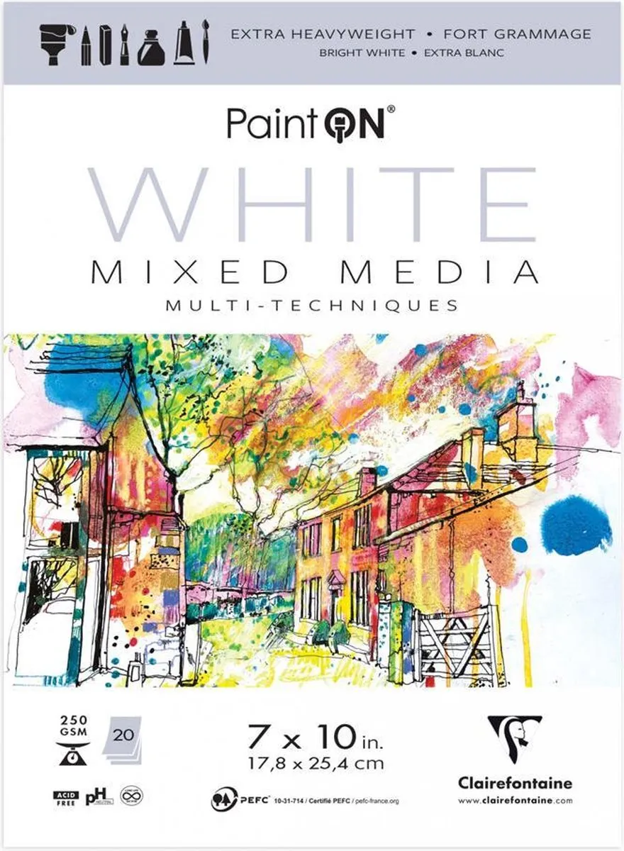 Clairefontaine Paint On White Mixed Media Papier A5
