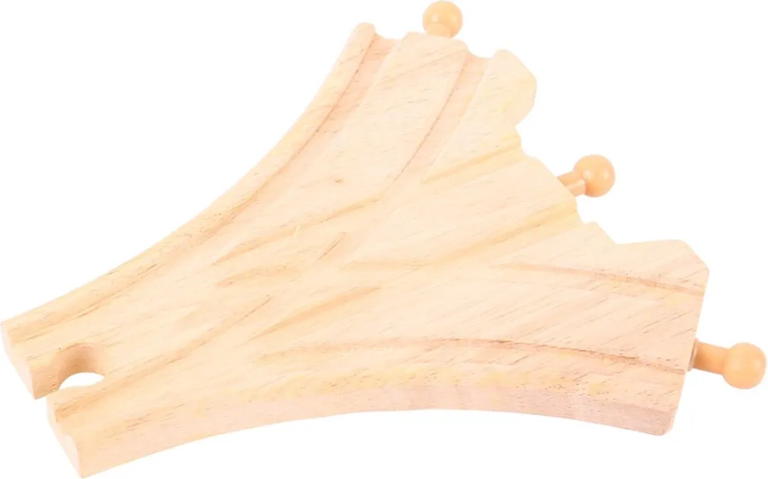 BigJigs Driewegen Splitsing 2 Stuks - Houten Treinrails - Meerdere Kleuren