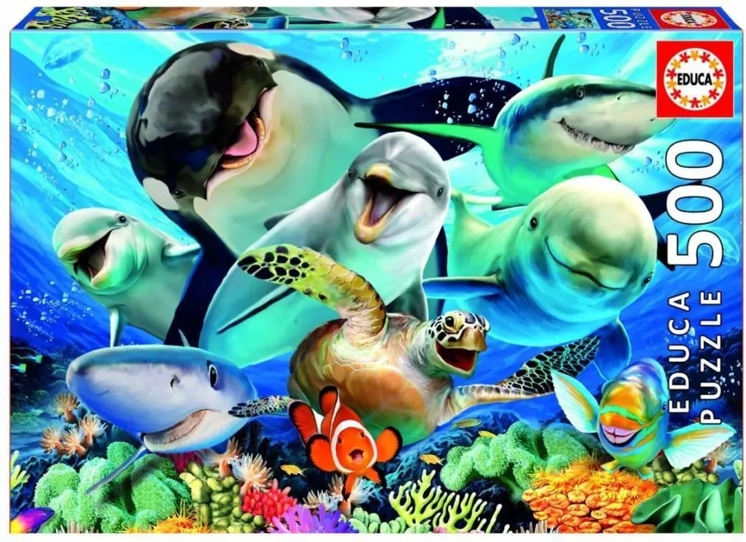 Educa Selfie Onder Water 500 Stuks - Meerkleurig