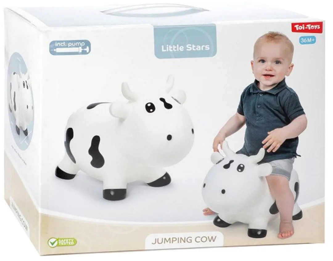 Toi-Toys Little Stars Skippy Koe - Wit/Grijs/Rosa