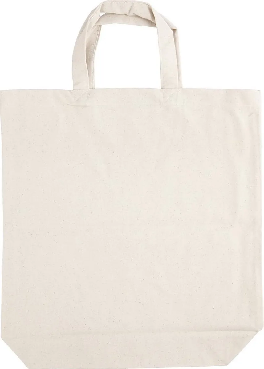 Creativ Company Katoenen Tas met Bodemvouw 39x44x10cm - Licht Naturel