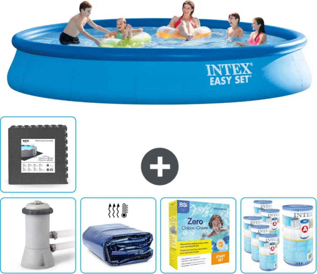Intex Easy Set Zwembad 457cm x 84cm - Blauw - 9792L
