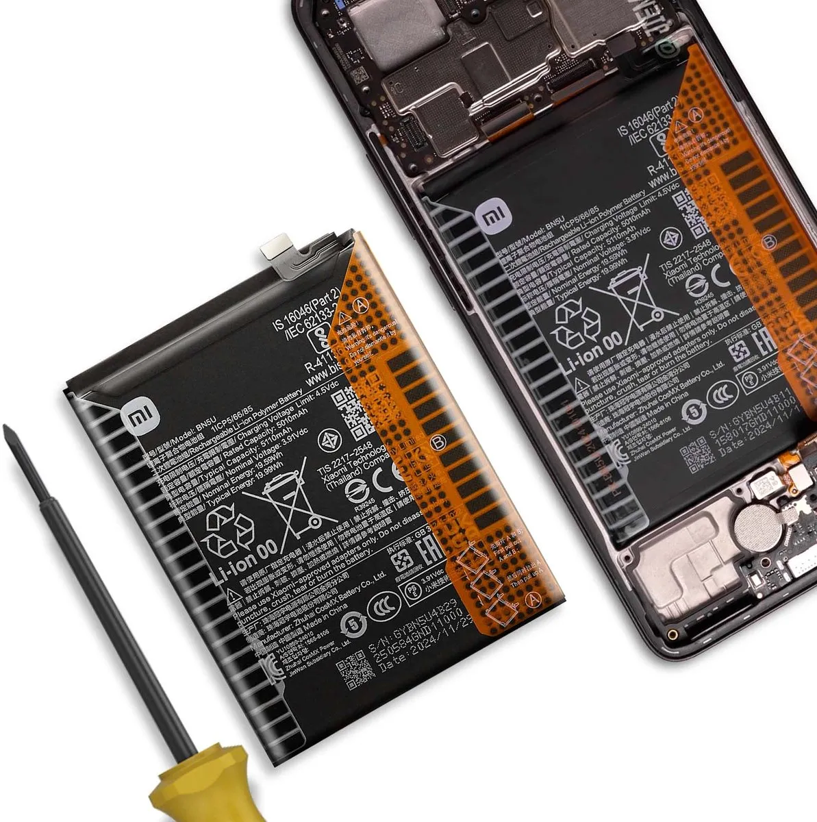 Xiaomi Vervangende Batterij Redmi Note 14 5G 5110mAh - Zwart