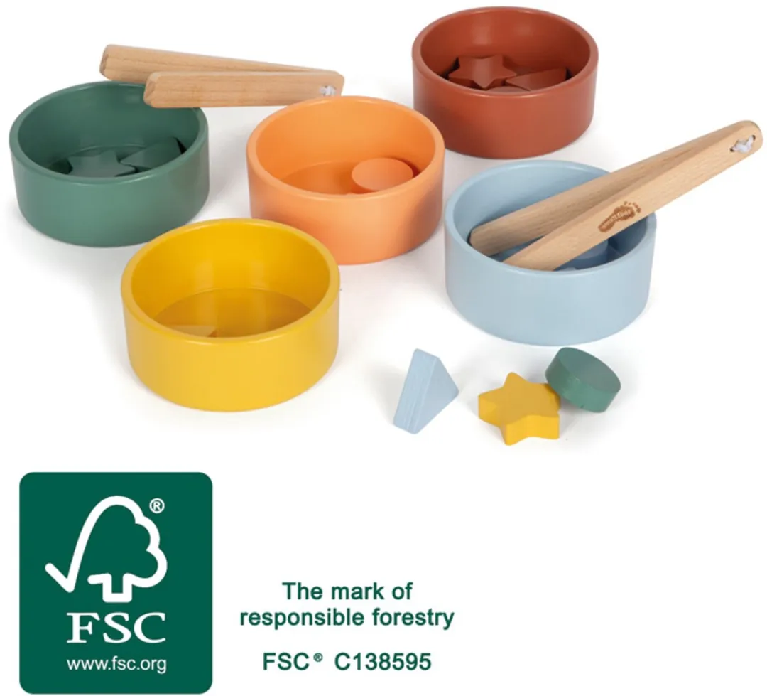 Small Foot Houten Montessori Sorteerspel - 22 Stuks - Multicolor - afbeelding 6 van 6