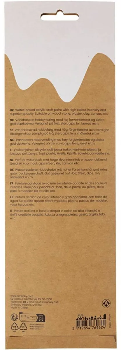 Creativ Company CC Plus Color Acrylverf - Paars & Roze Harmonie - 6 Kleuren 5ml