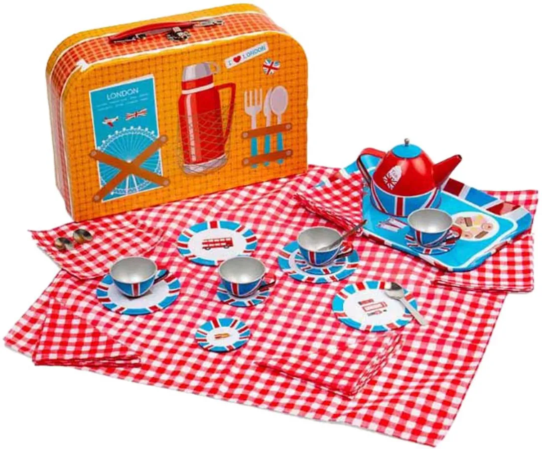BIGJIGS Londen Theeservies Speelset - 24-delig - Multicolor