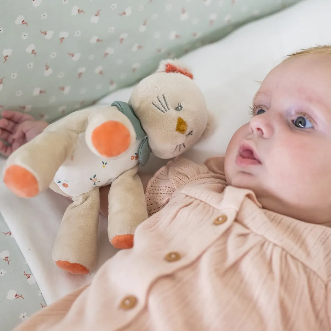 Nattou Kat Lana Knuffel met Rammelaar 20cm - Zand Beige